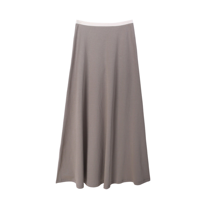 Dame moderent Maxikjole med Crop-Top og kontrasterende accenter Stilla