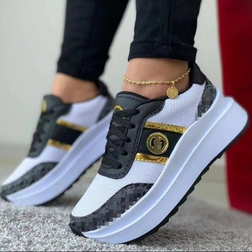 Dame Sportsneakers med åndbart overfladestruktur og elastisk sålprofil Stilla