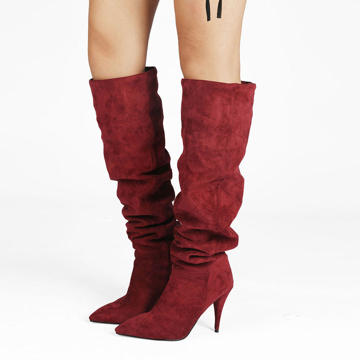 Femme Slouchy Højhælede Over-the-Knee Støvler Stilla