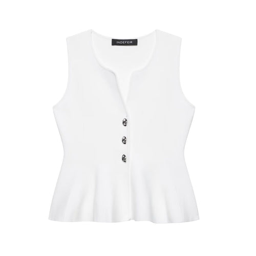 Femme Udflydende Peplum-Vest Stilla
