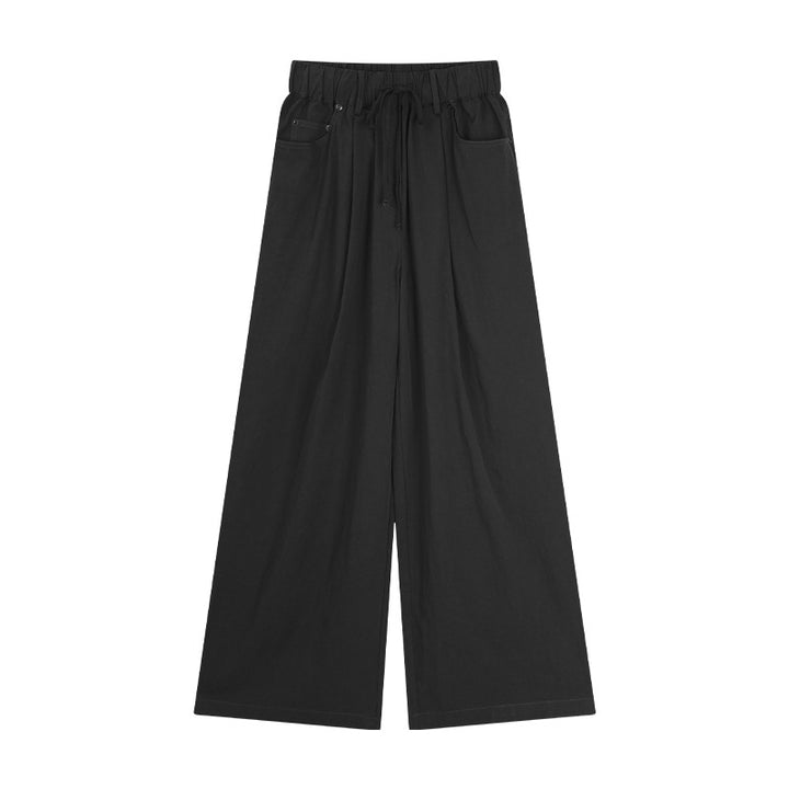 Damer bred High-Waist-joggingbukser med elastisk talje og sidelommer Stilla