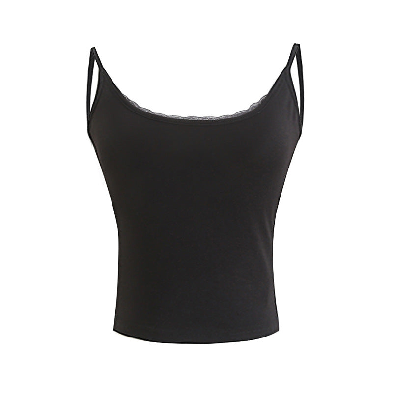 Dame ærmeløst basic top med trendy U-udskæring og fine ribdetaljer Stilla