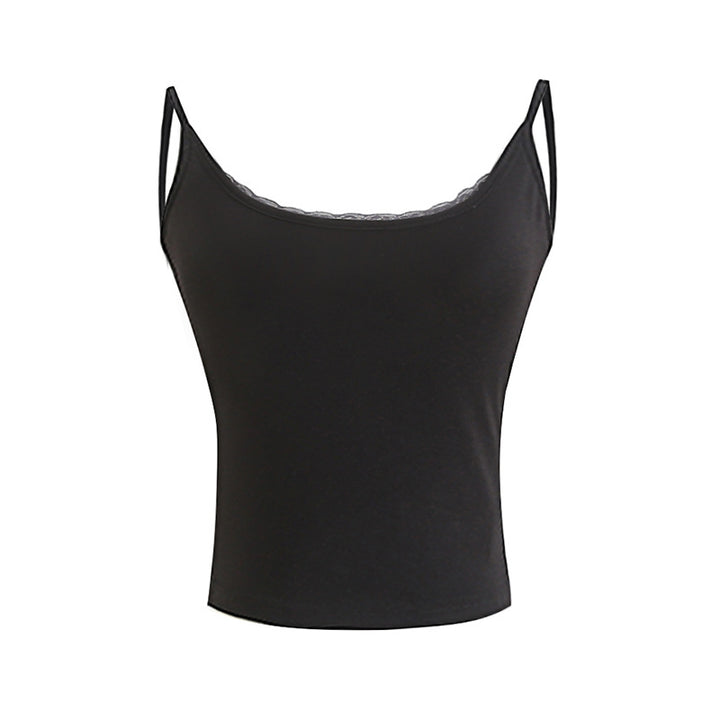 Dame ærmeløst basic top med trendy U-udskæring og fine ribdetaljer Stilla