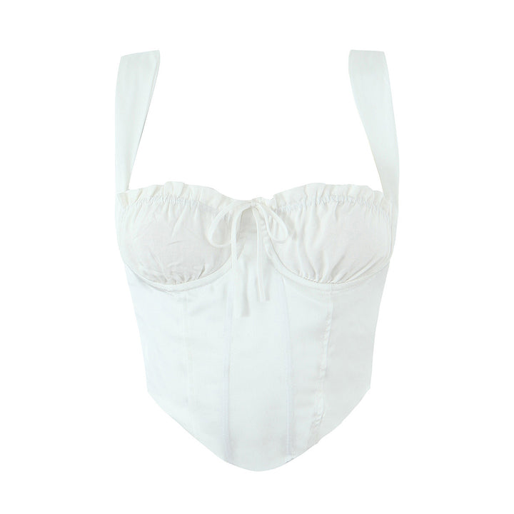Dame Corsage-top med justerbare stropper og elegant ruffles design Stilla