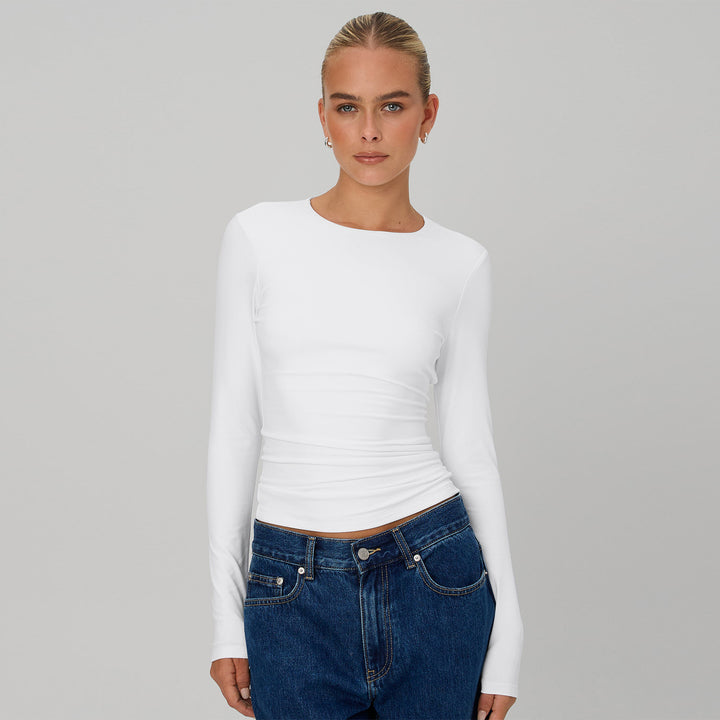 Dame longsleeve bodyshirt med figurskabende pasform og behagelig bærekomfort Stilla
