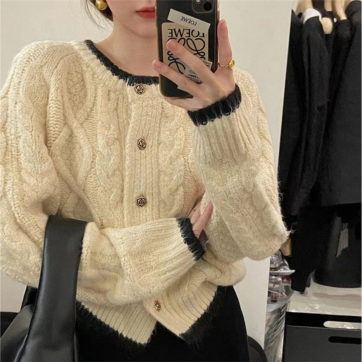 Femme Kabelstrik Knap-Cardigan Stilla