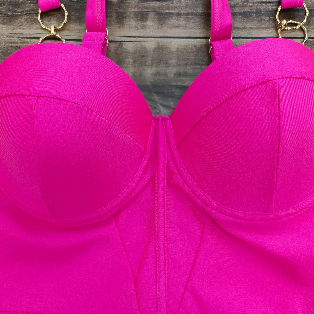 Dame badedragt med sexy bustier-design og justerbare stropper Stilla