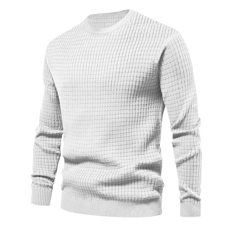 Herrer elegant strikpullover med struktureret design Stilla