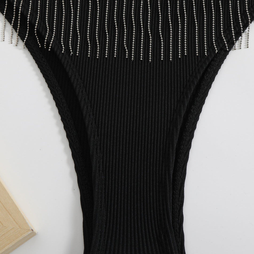 Dame Triangel-Bikini med festligt fransen-design Skovae