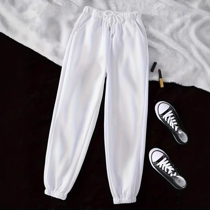 Damer Sporty Sweatpants med elastisk talje og sidelommer Stilla