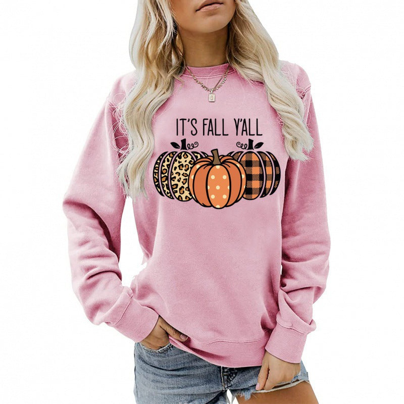 Kvinders sweatshirt med legesyg efterårs motiv og behagelig pasform Skovae