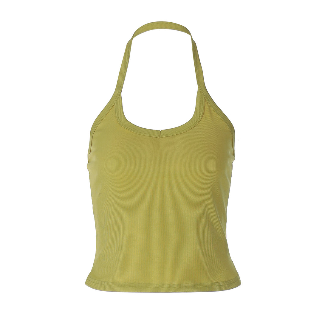 Dame Sportsligt Crop-Top med Højkrave og behageligt Stretchmateriale Stilla