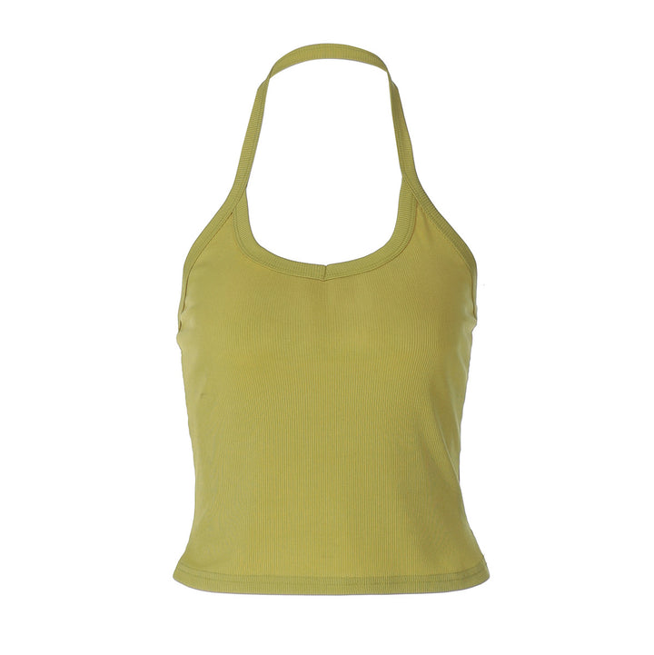Dame Sportsligt Crop-Top med Højkrave og behageligt Stretchmateriale Stilla