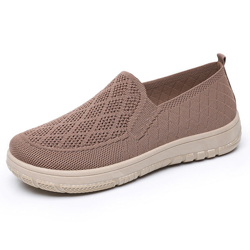 Femme Slip-On Strik Gå-Sneakers Stilla