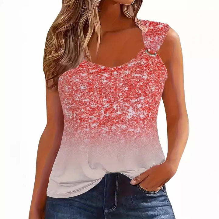 Kvinder Funklende Ombre Tanktop Stilla