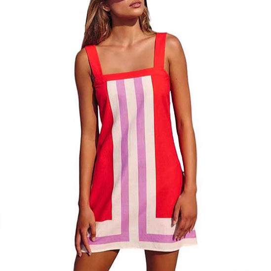 Femme Stilfuld Geometrisk Shift-Kjole Stilla