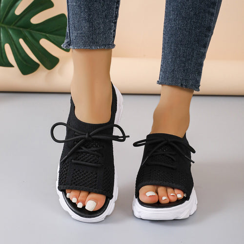 Dame mode-sandaler med luftig mesh-overflade og komfortabel hæl Stilla