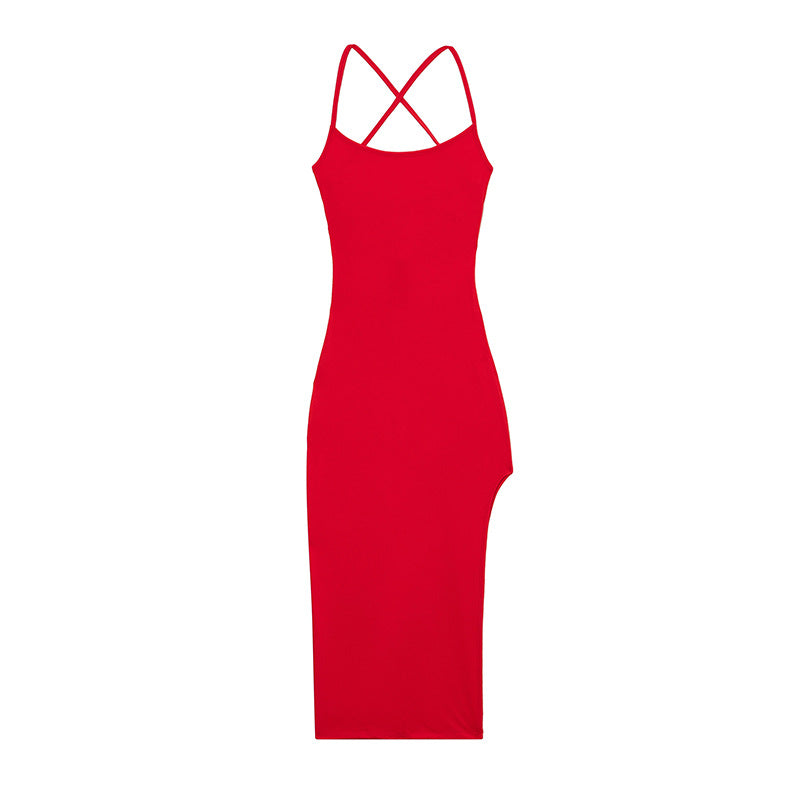 Dame Crisscross Ryg Midi Kjole Stilla