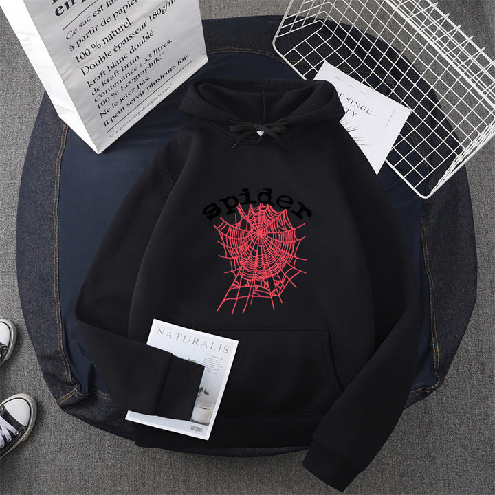 Kvinders hoodie med kreativ edderkoppemotiv Skovae