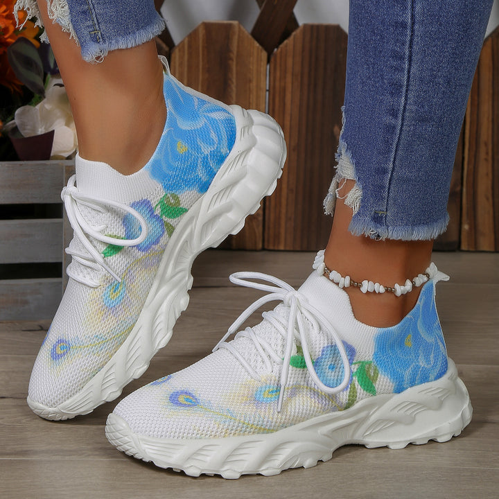 Dame Åndbare Sneakers med blomsterdesign og skridsikker sål Stilla