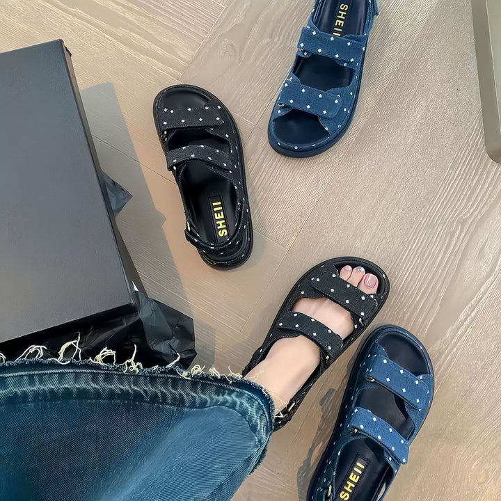 Dame Komfort Casual Slingback Sandaler med justerbare Remme Stilla