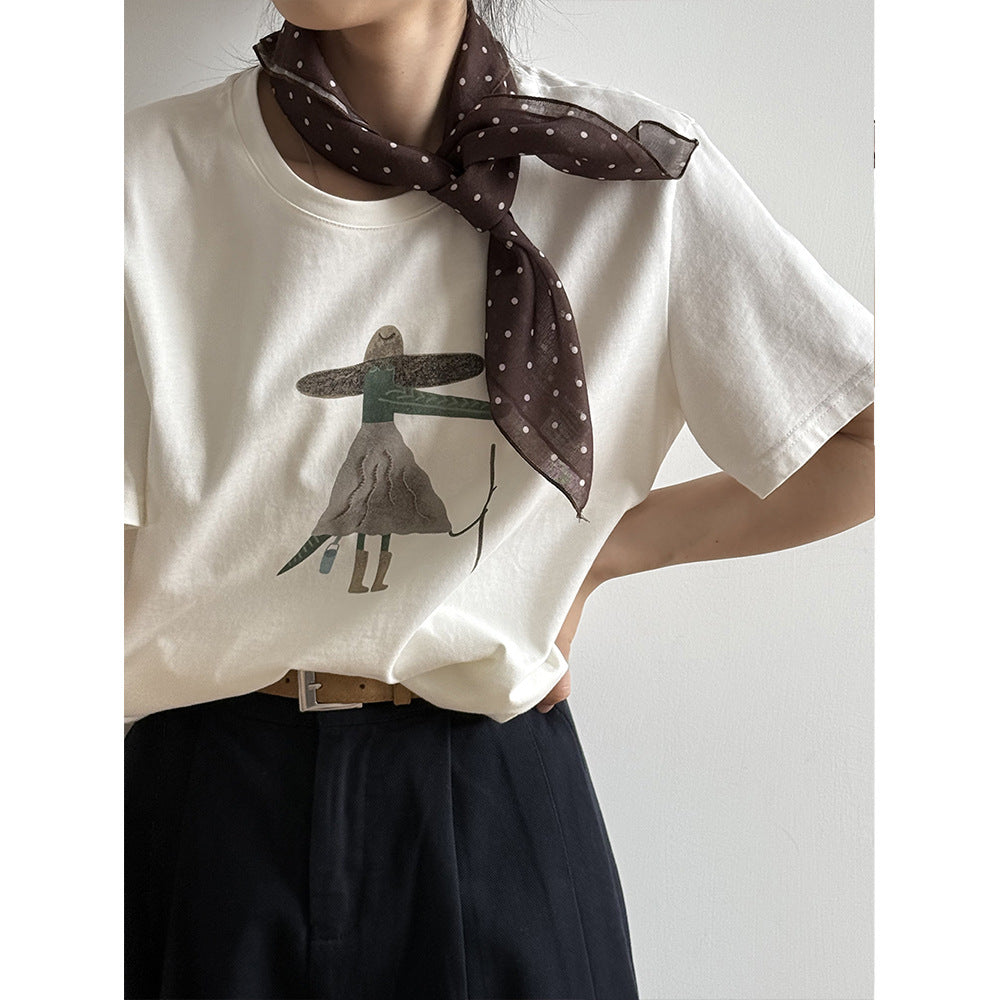 Damer Kunstfærdigt designet T-shirt Stilla