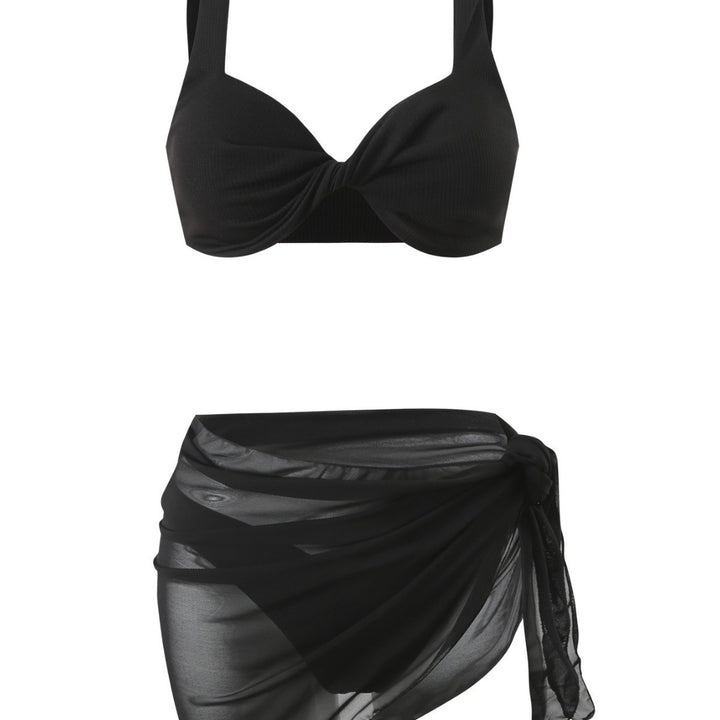 Dame bikini-sæt med knude-detail Stilla