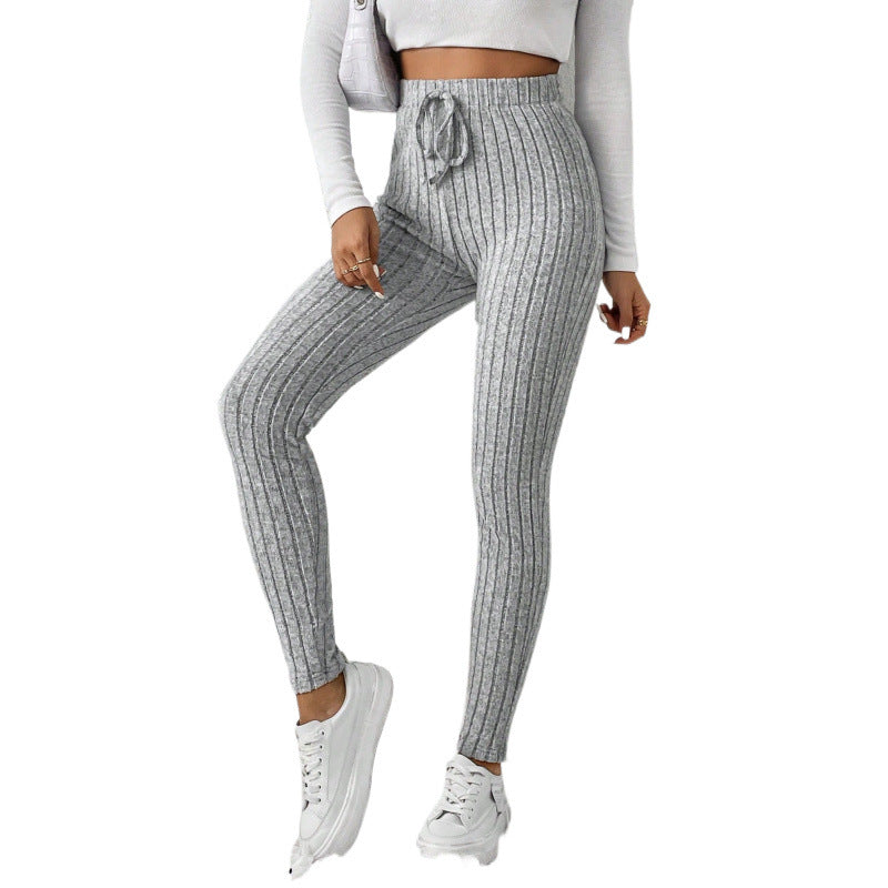 Femme Ribstrik Høj Talje Leggings Stilla