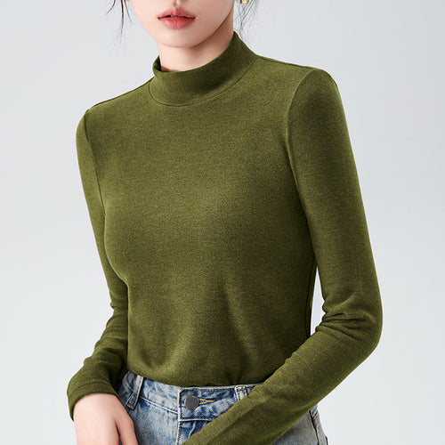 Dame Turtleneck Shirt i blød stretchy materiale blanding med elegante detaljer Stilla