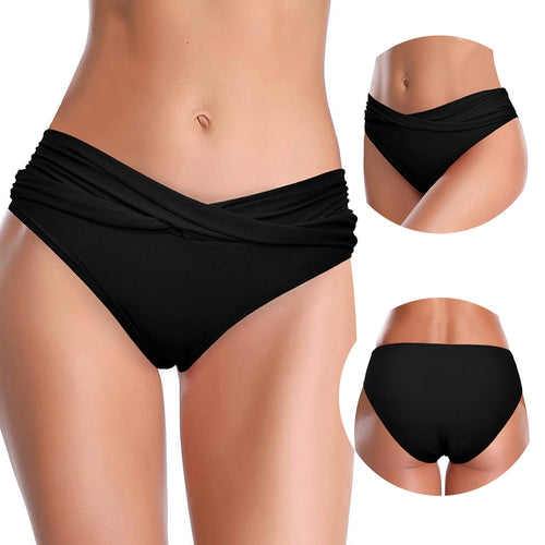Dame bikini-bukser med elegent indpakningsdesign Skovae