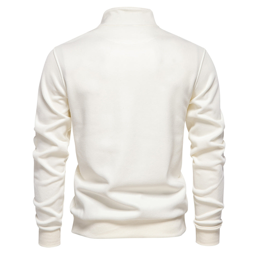 Herrer Fleece Pullover med hochwertig Halvlynlås og praktisk brystlomme Stilla