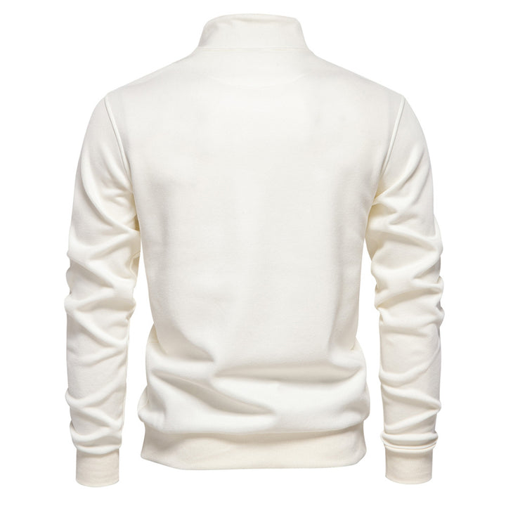 Herrer Fleece Pullover med hochwertig Halvlynlås og praktisk brystlomme Stilla