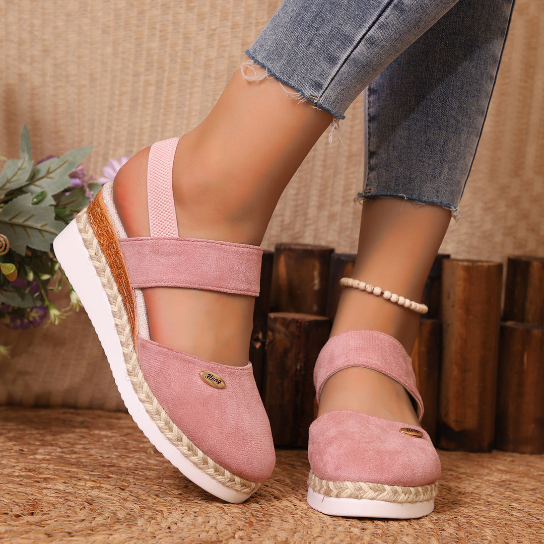 Dame Wedge-sandaler med elastisk remdesign og komfortabelt fodseng Stilla