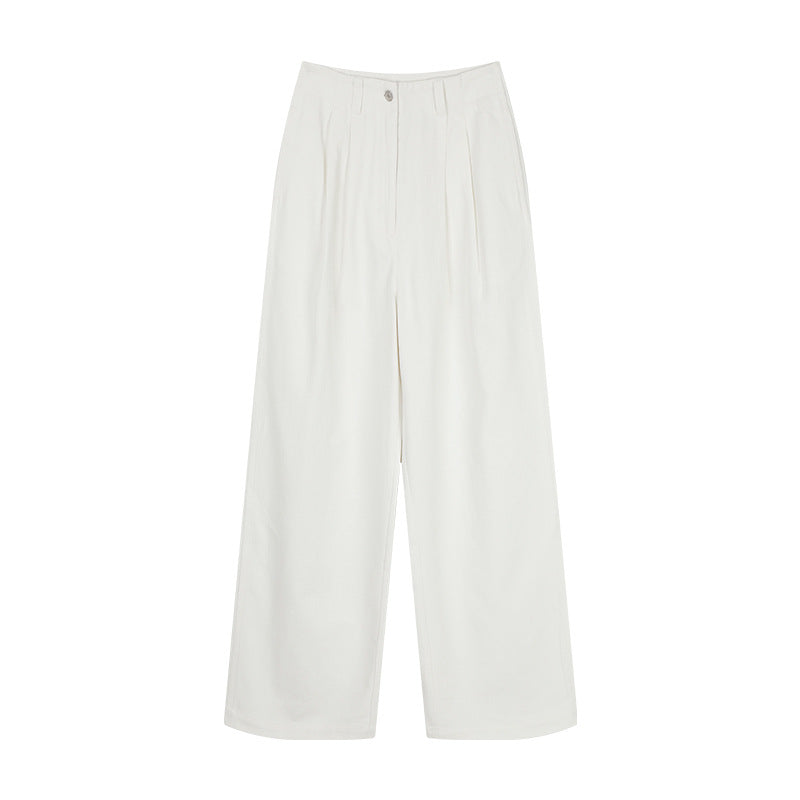 Damer bred Culotte-bukser med elegante folder og høj talje Stilla