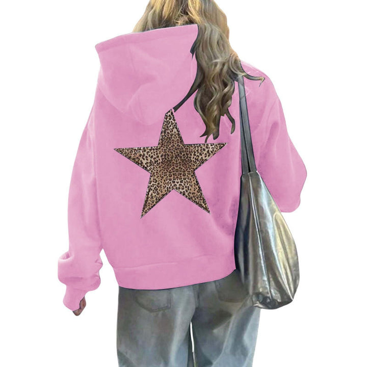 Kvinders hoodie med glitrende stjernesymposium Skovae
