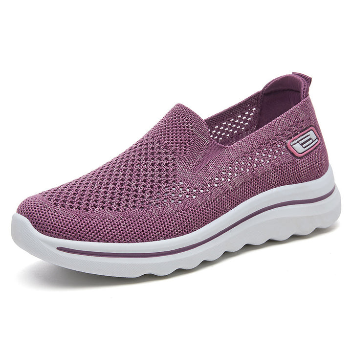 Dame komfortable slip-on sneakers med åndbart mesh-overflade og støddæmpende sål Stilla