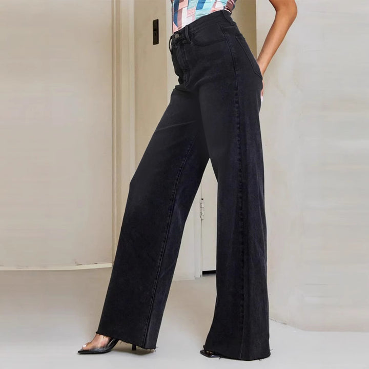 Damer højtaljede, brede jeans i vintage-stil Stilla