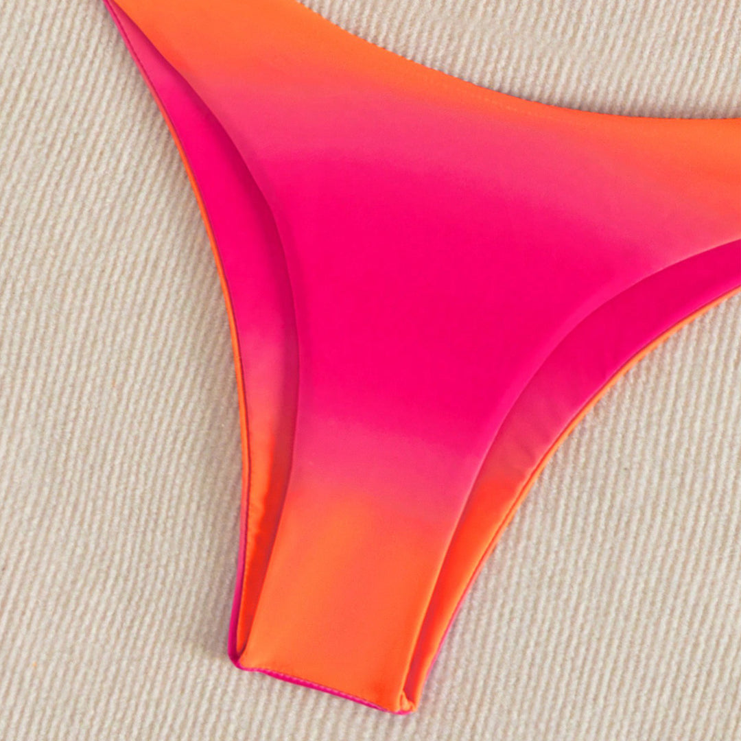 Dame bandeau bikini med blomsterhjerte design Skovae