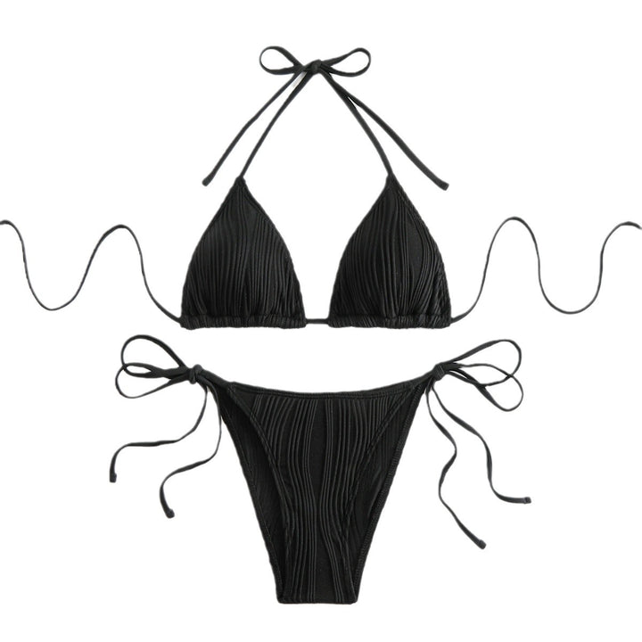 Dame Struktureret Trekant-Bikini-Sæt Stilla 1750838749