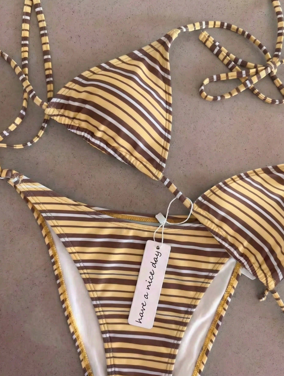 Dame Triangel-Bikini med klassisk prikmønster Skovae
