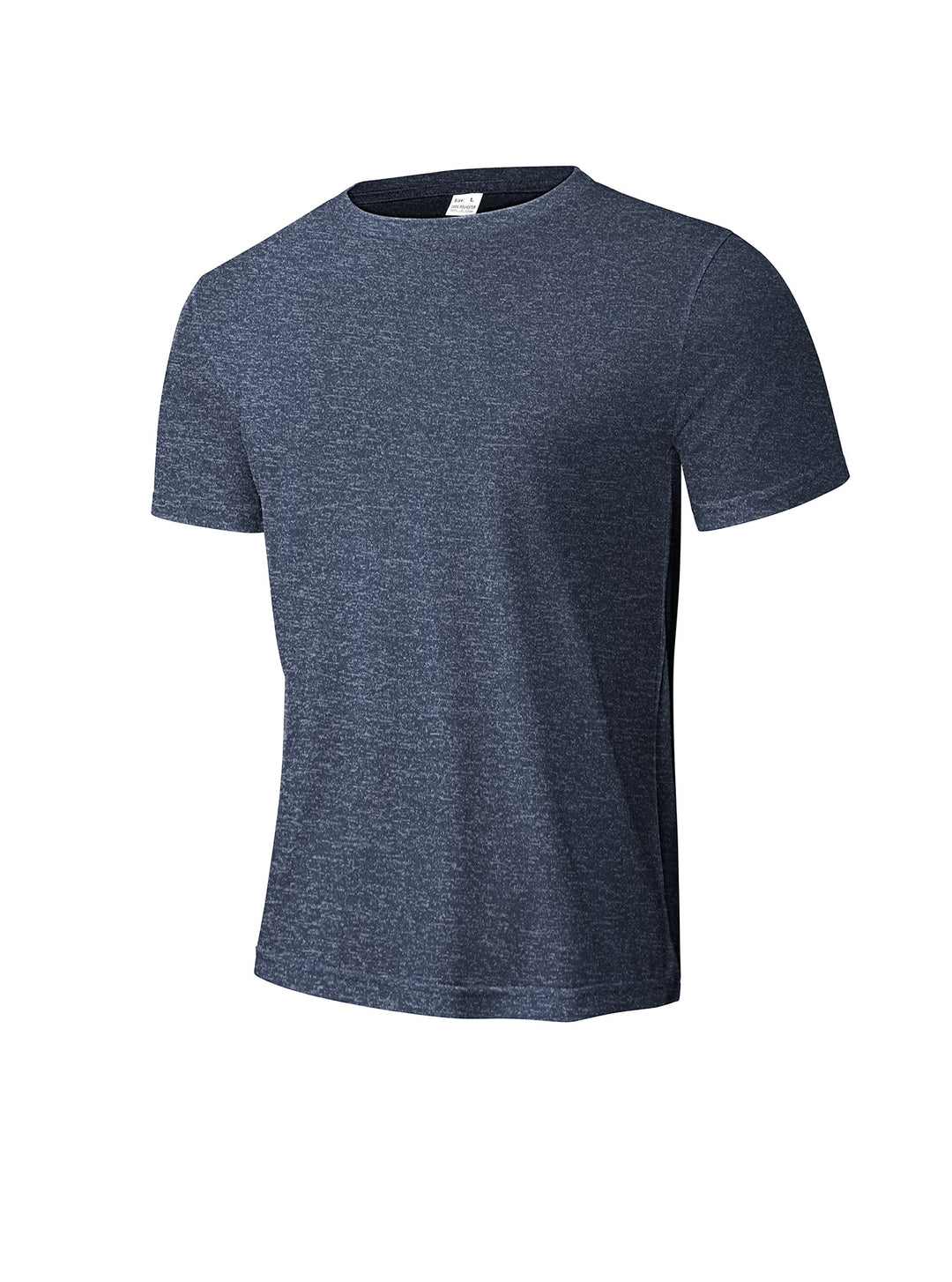 Herrer nan meleret funktions T-shirt med rund halsudskæring, let bomuldsblanding og åndbar struktur Skovae