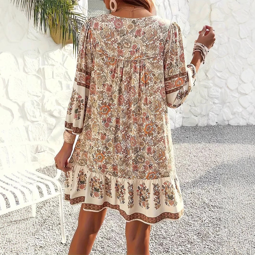 Dame floral sommerkjole Stilla