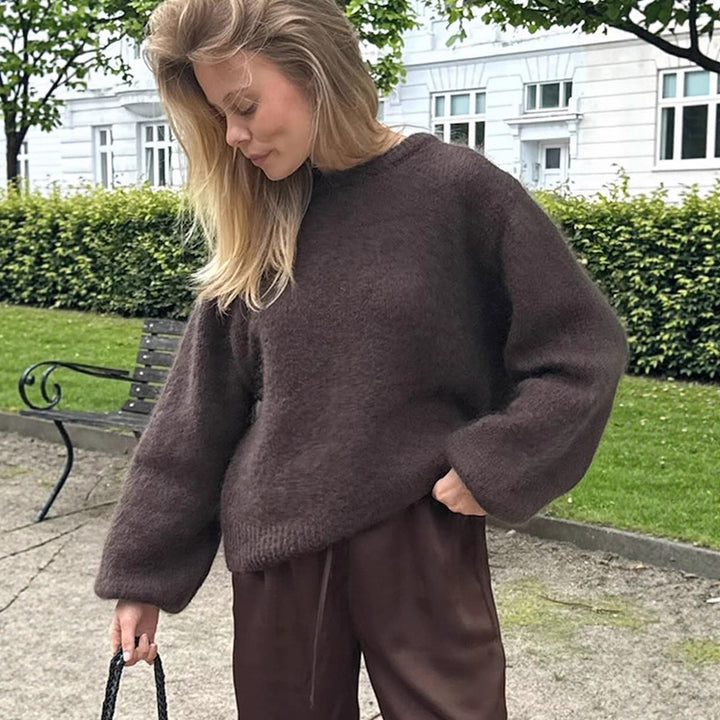 Dame stilfuld Relaxed-Fit pullover med voluminøse ærmer Stilla