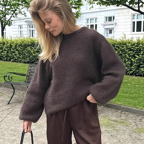 Dame stilfuld Relaxed-Fit pullover med voluminøse ærmer Stilla