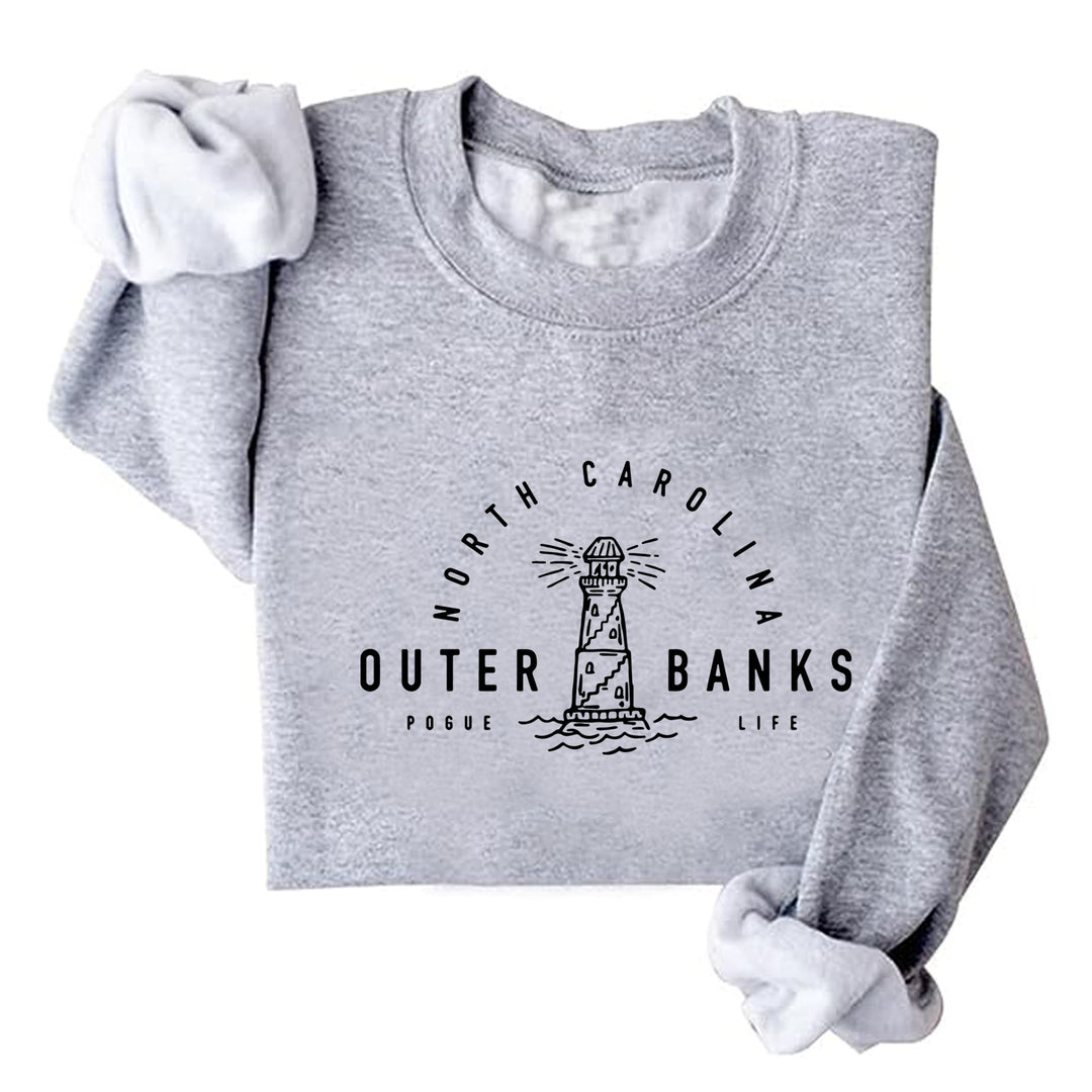 Kvinders sweatshirt med maritimt fyrtårn-motiv og afslappet snit Stilla