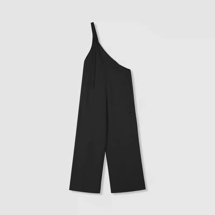 Dame Én-delt Overall med asymmetrisk Udsnit og bred Ben Stilla