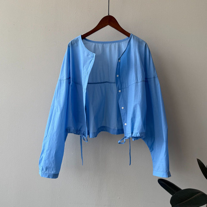 Damer luftig bluse med justerbar kant ogpraktiske knapper Stilla