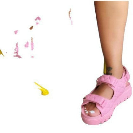 Dame plateau sandaler med ergonomisk rem-design og skridsikker sål Stilla