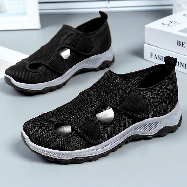 Dame Fleksible Slip-On Sportssko med åndbart netdesign og dæmpende sål Stilla