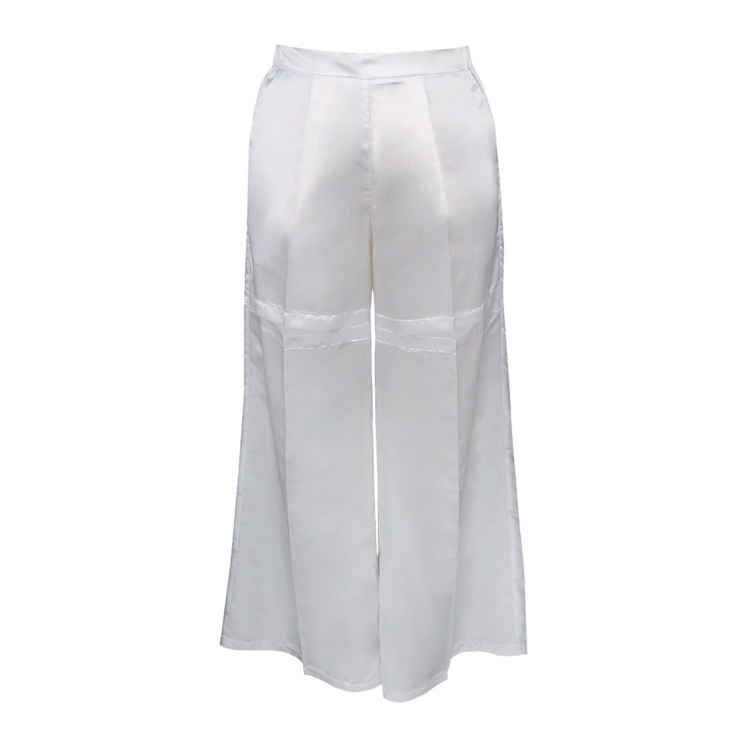Dame Elegant vidt skåret Satin-bukser Skovae